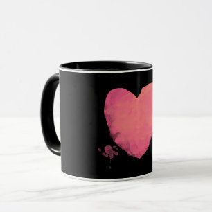 Niedliches rosa Herz Tasse