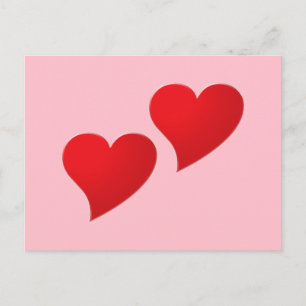 Niedliches rosa Herzchen romantisch minimalistisch Postkarte