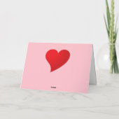 Niedliches rosa Herzensskript Valentinstag Karte (Rückseite)