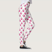 Niedliches rosa Herzklopfmuster Leggings (Rechts)