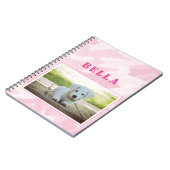 Niedliches Rosa Hund Foto und Name Notizblock (Linke Seite)