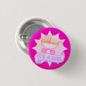 Niedliches Rosa IT ist ein MÄDCHENgeschlecht, das Button (Vorne & Hinten)
