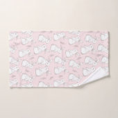 Niedliches rosa Kaninchenmuster Badhandtuch Set (Handtuch)
