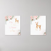 Niedliches Rosa-Kinderzimmer im Winter Bilderwand Sets (Vorderseite)