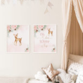 Niedliches Rosa-Kinderzimmer im Winter Bilderwand Sets