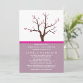 Niedliches Rosa Kirschblossom Brautparty Einladung (Stehend Vorderseite)