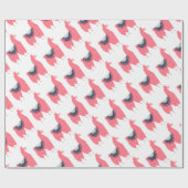 Niedliches rosa Lama Geschenkpapier (Flach)