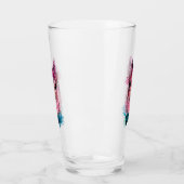 Niedliches rosa Lama Glas (Links)