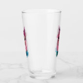 Niedliches rosa Lama Glas (Rechts)
