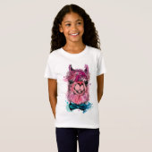 Niedliches rosa Lama T-Shirt (Vorne ganz)