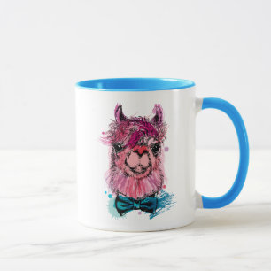 Niedliches rosa Lama Tasse