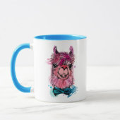 Niedliches rosa Lama Tasse (Links)