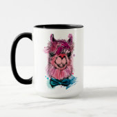Niedliches rosa Lama Tasse (Links)
