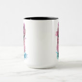 Niedliches rosa Lama Tasse (Zentrum)