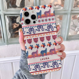 Niedliches rosa Leopard Muster Mix Strip Custom iPhone 16 Pro Hülle