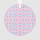 Niedliches rosa, Lila und hellblaues Muster Ornament (Rückseite)