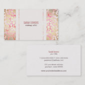 Niedliches rosa Makeup Artist Gold Circle Muster Visitenkarte (Vorne/Hinten)