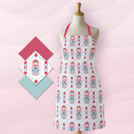 Niedliches rosa Muster Backen Schürze