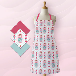 Niedliches rosa Muster Backen Schürze