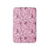 niedliches rosa Muster der Vögel und der Blumen Badematte (Vorderseite Vertikal)