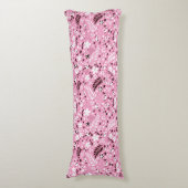 niedliches rosa Muster der Vögel und der Blumen Seitenschläferkissen (Vorderseite Vertikal)