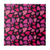 Niedliches rosa Muster Fliese (Vorderseite)