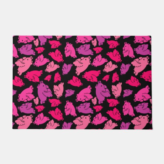 Niedliches rosa Muster Fußmatte (Vorderseite)