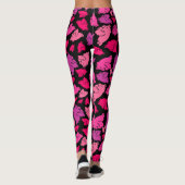 Niedliches rosa Muster Leggings (Rückseite)