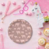 Niedliches rosa Muster Pappteller (Party)