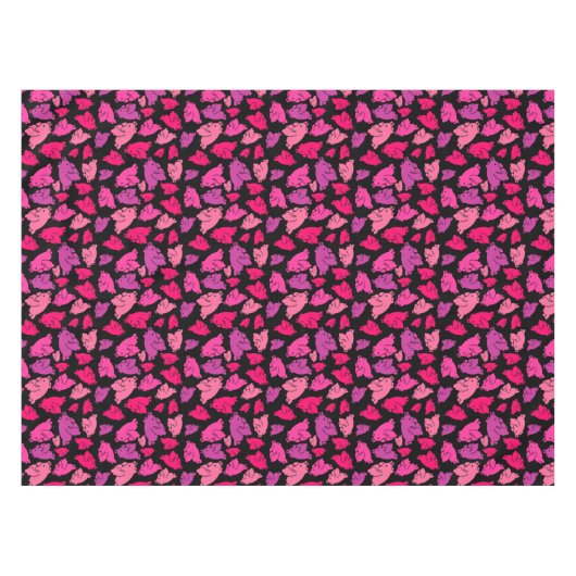 Niedliches rosa Muster Tischdecke (Vorderseite (Horizontal))