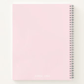 Niedliches rosa Notebook mit handgezeichnet Blume Notizblock (Rückseite)