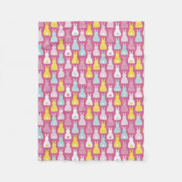 Niedliches Rosa Ostersonnenkaninchen Fleecedecke