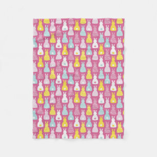 Niedliches Rosa Ostersonnenkaninchen Fleecedecke