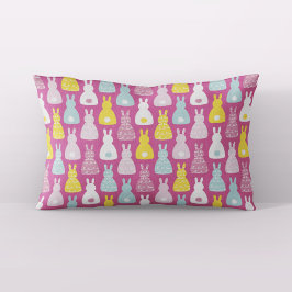 Niedliches Rosa Ostersonnenkaninchen Kissenbezug