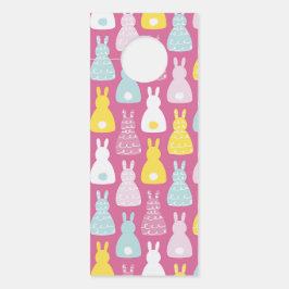 Niedliches Rosa Ostersonnenkaninchen Türanhänger