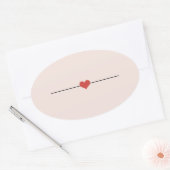 Niedliches Rosa Ovaler Aufkleber (Umschlag)