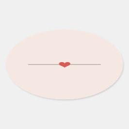 Niedliches Rosa Ovaler Aufkleber