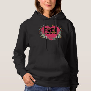 niedliches rosa Palästina-Herzdesign Hoodie