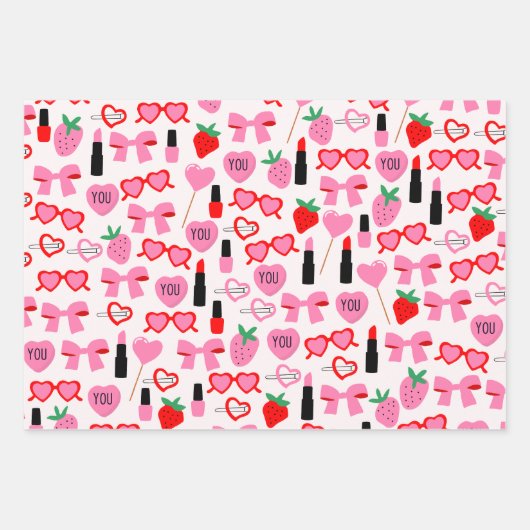 Niedliches rosa Papier für das Wrapper (Vorderseite 2)