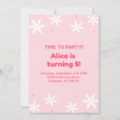 Niedliches rosa Party Vorlage für die Einladung vo (Vorderseite)