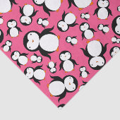 Niedliches rosa Penguinmuster Seidenpapier (Ausschnitt)