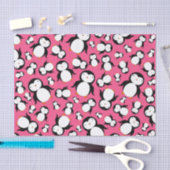 Niedliches rosa Penguinmuster Seidenpapier (Handwerk)