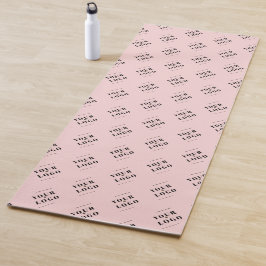 Niedliches, rosa Personalisiertes Firmenlogo Yogamatte