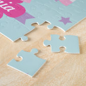 Niedliches rosa personalisiertes magisches puzzle (Seite)