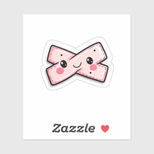 Niedliches rosa Pflaster-Decal für Kratzer und Ris Aufkleber (Blatt)