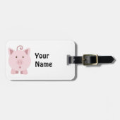 Niedliches rosa Pink Gepäckanhänger (Vorderseite horizontal)