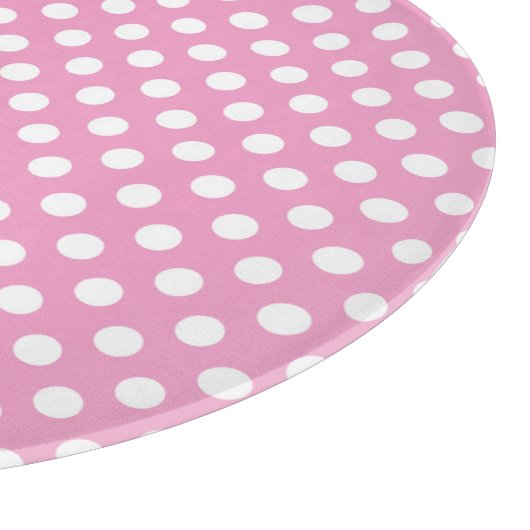 Niedliches rosa Polka-Punkt-Muster Schneidebrett (Ecke)