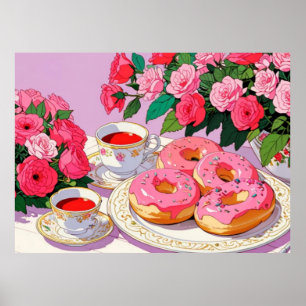 Niedliches rosa Poster