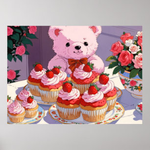 Niedliches rosa Poster