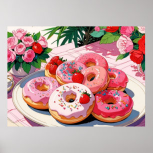 Niedliches rosa Poster